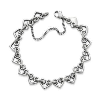 Heart Link Charm Bracelet