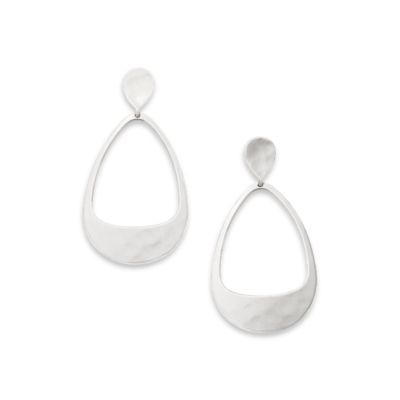 Hammered Open Drop Earrings